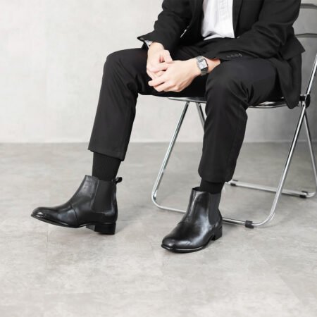 { N E W } Sepatu Chelsea Boots Kulit Asli Formal Kantor Pria Cow Leather  - BT 116