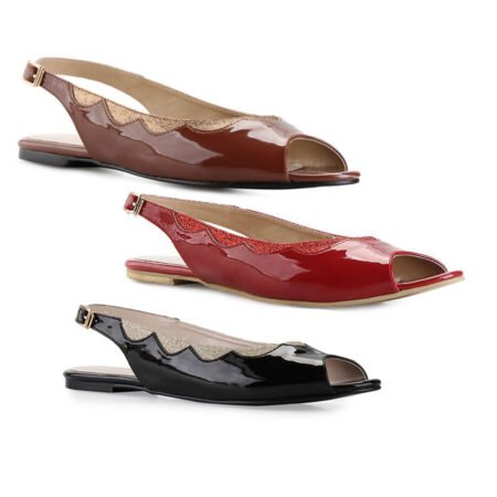 Sepatu Sandal Wanita Flat Santai  Peep toe  – 1233