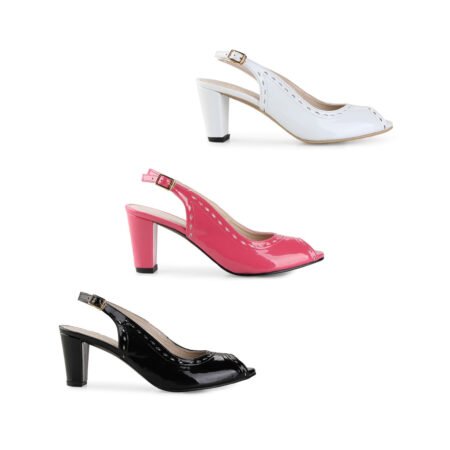 Sepatu Sandal Wanita Sling back Tinggi Hak 7 cm  Peep toe  – 7110
