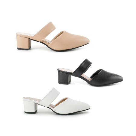 Sepatu Sandal Slop Wanita Slip On Hak Tahu 5 cm – 8218