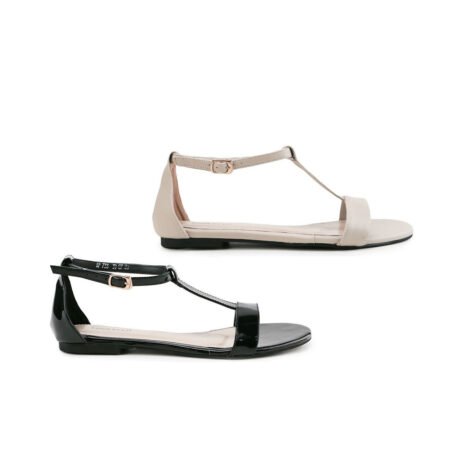 Sandal Flat Teplek Wanita Ankle Strap- IP 733