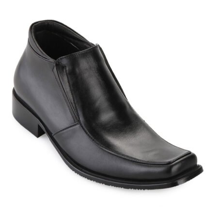 Sepatu Ankle Boots Pria Formal Kulit Asli -HT 002 Black
