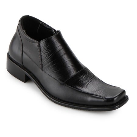 Sepatu Ankle Boots Pria Formal Kulit Asli -HT 010 Black