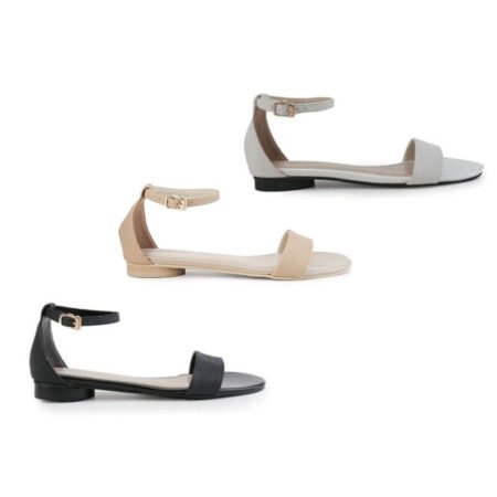 Sandal Flat Wanita Teplek  Open Toe Ankle Strap – IY 005