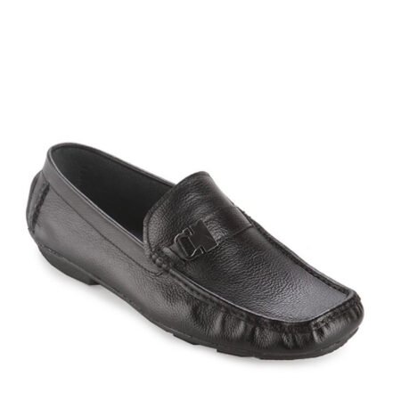Sepatu Moccasin Paria Casual Loafer Kulit Asli  - MN 101 Black