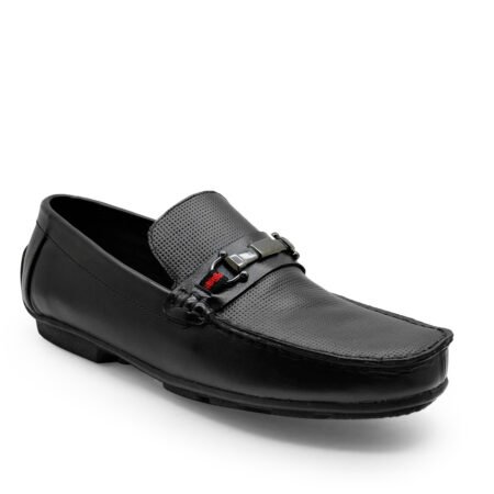 Sepatu Casual Loafer Pria Moccasin  Genuine leather  - MN 123 Black